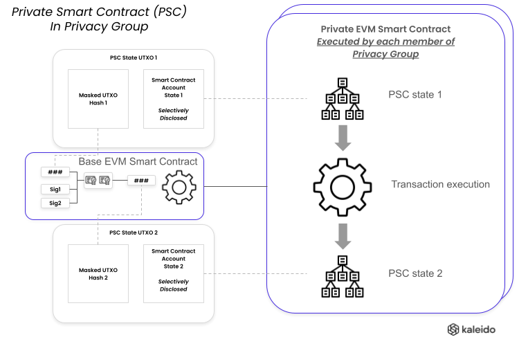 Private Smart Contracts backed by C-UTXO